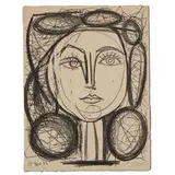 Francoise by Pablo Picasso, Crayon on lithographic paper transferred to stone, sold Dec 2009