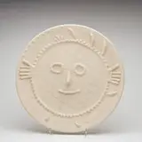 Face with Hands by Pablo Picasso, 1956, White earthenware clay (restored), sold Dec 2009