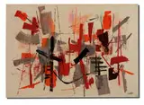 John von Wicht, Untitled (composition in orange and grey)