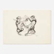 Der Eintänzerf by Heinrich Kley, 1934, ink on paper, sold Jul 2020