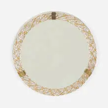 wall mirror by Venini, c. 1940, glass, mirrored glass, brass, sold Jul 2020