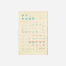 Ellen Frances Tuchman, X Marks the Spot from the Heartstrings series, 1977, watercolor, colored pencil and silk on paper