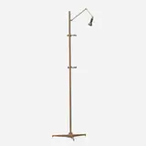 Arredoluce, easel lamp, c. 1958, brass, enameled aluminum