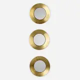 Formo-Brons, mirrors, set of three, brass, glass