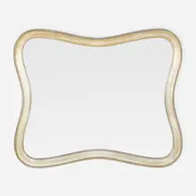 mirror by James Mont, c. 1950, silver leaf over wood, mirrored glass, sold Jul 2020