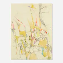 Dimitri Petrov, Untitled, 1965, pastel and graphite on paper
