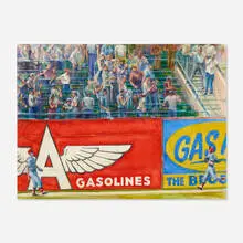 Lance Richbourg, Ebbets Field, 1987, watercolor on paper