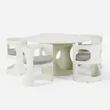 Arne Jacobsen, dining set, 1971, lacquered wood, upholstery