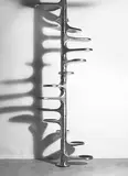 Roger Tallon, Helicoid staircase, 1964, aluminum, rubber