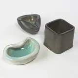 Russel Wright, ceramic collection, set of three, c. 1955, glazed stoneware