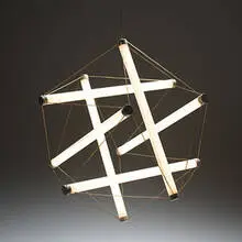Light Structure by Peter Hamburger and Ingo Maurer, 1966, fluorescent tube, electric wire, sold Oct 2006
