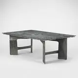 Don Drumm, dining table, c. 1965, cast aluminum, glass