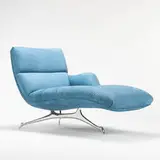 Vladimir Kagan, One-Arm Contour chaise, c. 1958, upholstery, cast aluminum