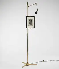 Easel lamp by Arredoluce, c. 1958, brass, enameled metal, sold Oct 2006