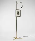 Arredoluce, Easel lamp, c. 1958, brass, enameled metal