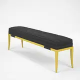 Tommi Parzinger, bench, c. 1965, lacquered wood, upholstery