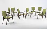 Vladimir Kagan, Shield Back dining chairs, set of eight