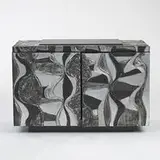 Argente cabinet, model #PE-38A by Paul Evans, c. 1969, welded aluminum, granite, enameled steel, sold Oct 2006