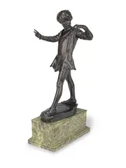 George Frampton, patinated bronze figure of 'Peter Pan', patinated bronze