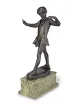 George Frampton, patinated bronze figure of 'Peter Pan', patinated bronze