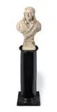 Iohannes Haughton, mid 18th century sculpted white marble bust of Jonathan Swift, marble