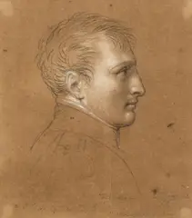 Andrea Appiani, Portrait of Napoleon Bonaparte, bust length, in profile, pencil, black and white chalk on tanned paper