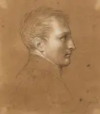 Andrea Appiani, Portrait of Napoleon Bonaparte, bust length, in profile, pencil, black and white chalk on tanned paper