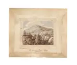 Charlotte, Près des chutes de la Passaic à Patterson (Amerique), watercolour and wash