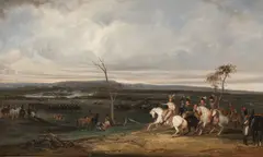 Eugène Lami, Joachim Murat and Jean Lannes at the Battle of Wertingen, 1840, oil on canvas