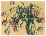 Mohnblumen by Christian Rohlfs, 1923, Wassertempera auf Papier, sold Nov 2011