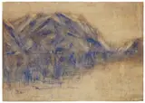 Monte Tamaro by Christian Rohlfs, 1937, Wassertempera auf festem Papier, sold Jun 2012