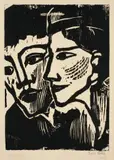 Doppelbildnis by Emil Nolde, 1937, Holzschnitt auf festem Papier, sold Nov 2010
