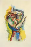 Karl Hofer, Mädchen, Um 1947, Aquarell, Gouache, Tuschfeder und Bleistift auf Papier