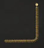 Emil Lettré, Gliederhalskette mit Blütenschließe, Um 1925, 632/- Gelbgold (15,2 kt), getrieben. 36 cm (14 ⅛ in.)