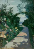 Hugo Vogel, Wannseegarten, Um 1920, Öl auf Pappe