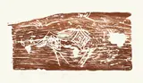 Joseph Beuys, Holzschnitte, 1973, Original-Halbleinenmappe mit 5 Holzschnitten in Braun, jeweils auf Bütten