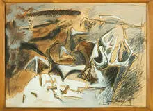 Abbott Lawrence Pattison, Prairie Landscape, 1959, Watercolor & gouache on paper