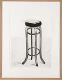 David Hockney, Chair with Newspaper, 1998, Etching with aquatint on wove paper