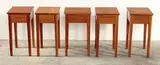 Roy McMakin, Group of cherry wood side tables (5)
