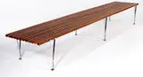 Hugh Acton, Suspended Beam slat bench, 1954, Hugh Acton
