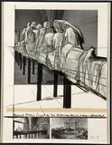Christo, Aegena Temple - Project for the Munich Glyptotek, 1988, Photo collage and screenprint