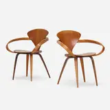Norman Cherner, armchairs, pair