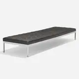 Nicos Zographos, daybed, c. 1985, stainless steel, leather