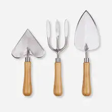 Hermès, gardening set, c. 2010, cherry, brushed metal