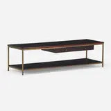 Paul McCobb, Irwin Collection coffee table, model C3905, 1956, lacquered walnut, brass