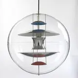Verner Panton, VP Globe lamp, 1969, acrylic, enameled metal, steel