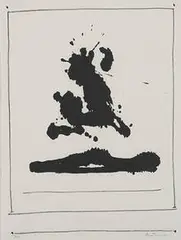 Untitled by Robert Motherwell, 1966, lithograph from one zinc plate printed in black, sold Oct 2006