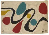 Turqoise weaving by Alexander Calder, 1975, hand-woven maguey fiber, sold Oct 2006