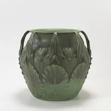 massive vase by Meret Oppenheim, c. 1910, glazed stoneware, sold Oct 2006