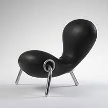 Charles Turzak, Embryo chair, c. 1988, neoprene, tubular steel